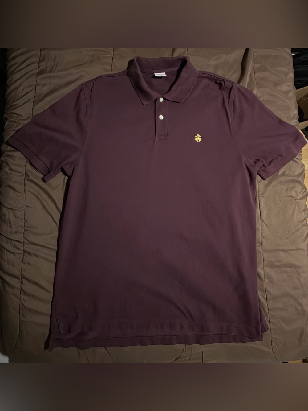 Brooks Brothers BrownPolo with Gold Logo